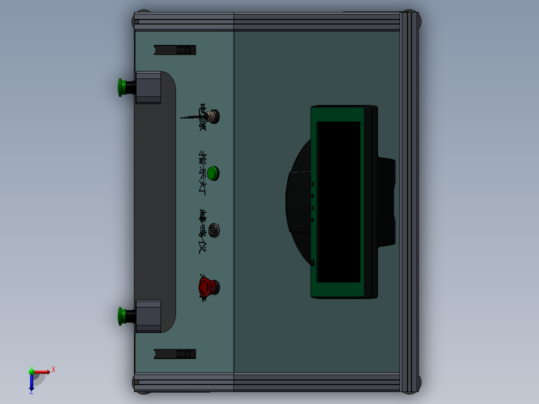 平面度检测机模型(STP)俯视图