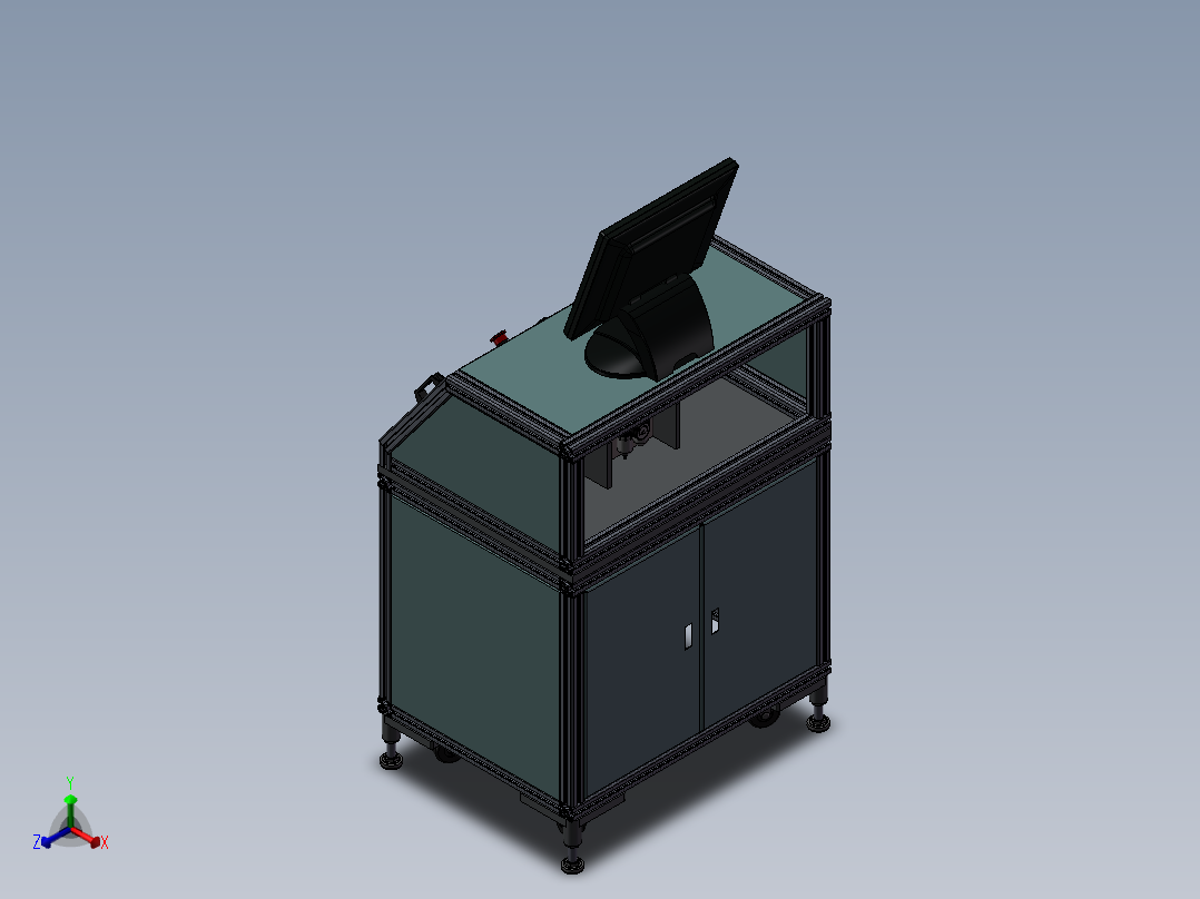 平面度检测机模型(STP)正等轴测图