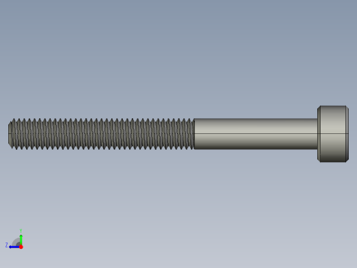 M3 x 0.5mm Thread 30mm LONG SOCKET HEAD CAP SCREW.STEP右视缩略图