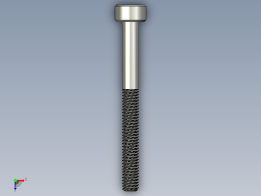 M3 x 0.5mm Thread 30mm LONG SOCKET HEAD CAP SCREW.STEP俯视缩略图
