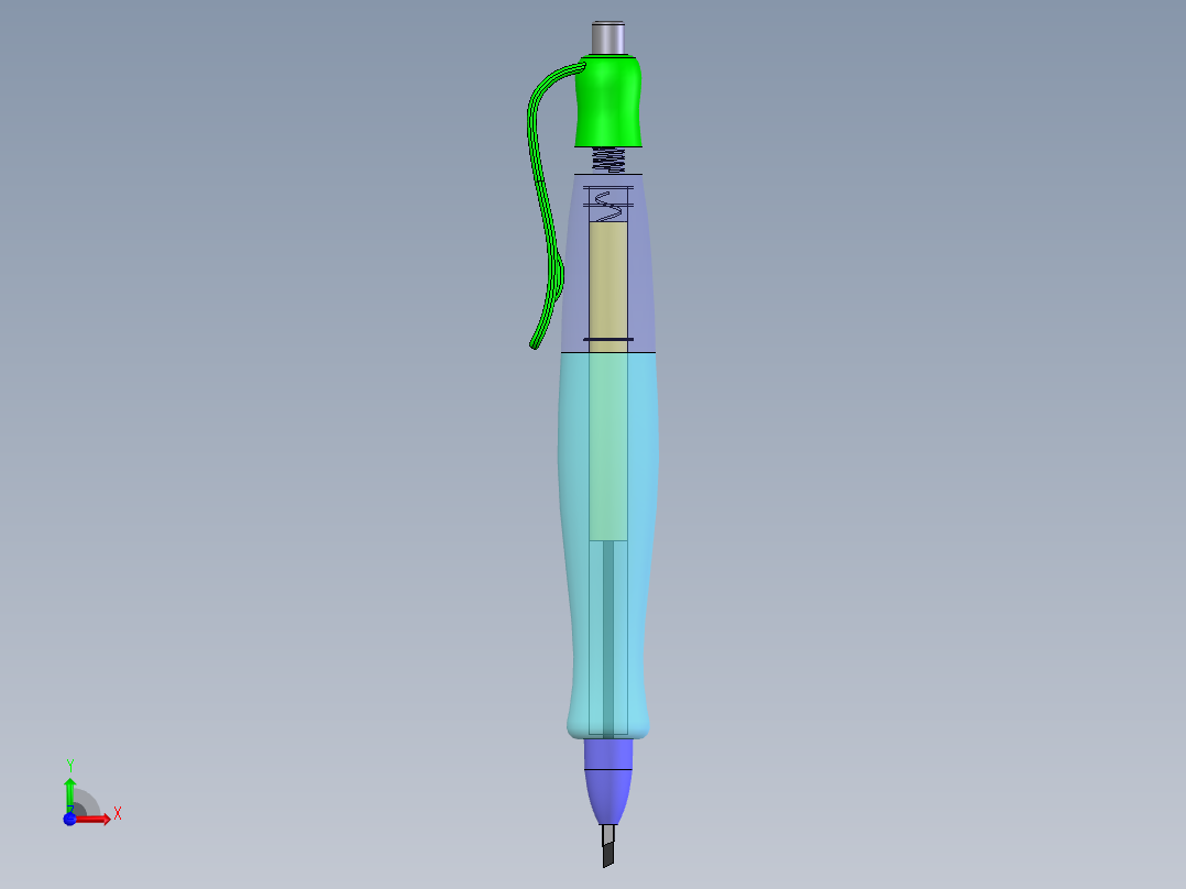 圆珠笔SolidWorks图前视图