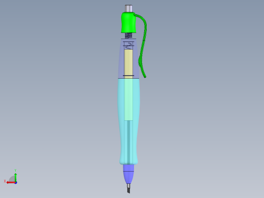 圆珠笔SolidWorks图后视缩略图