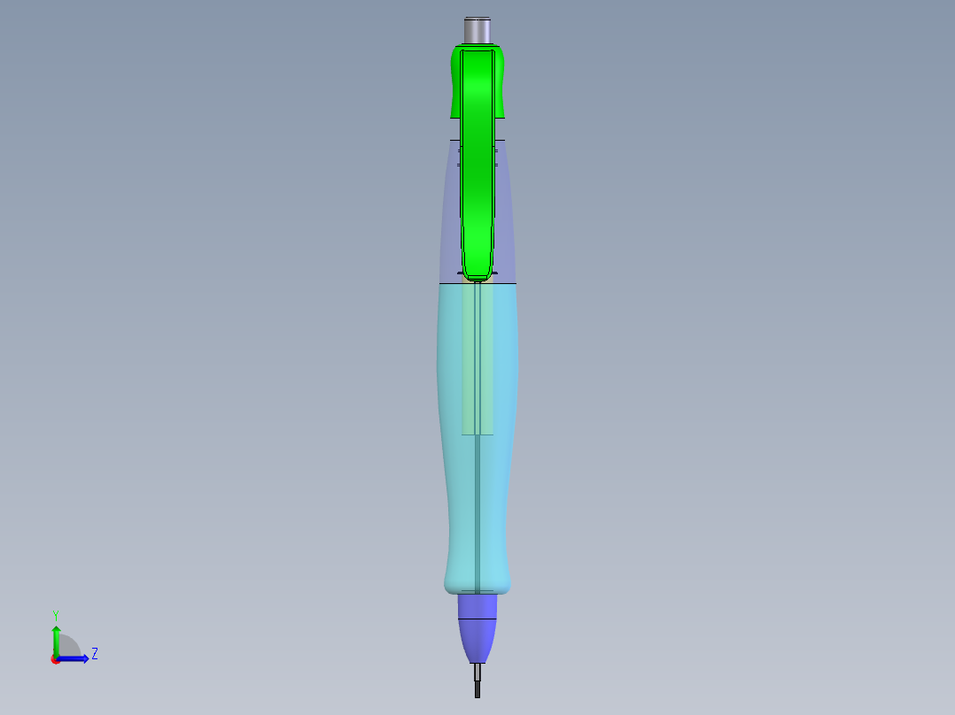 圆珠笔SolidWorks图左视图