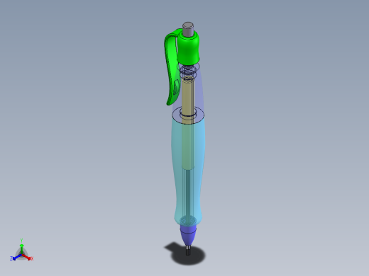 圆珠笔SolidWorks图正等轴测缩略图