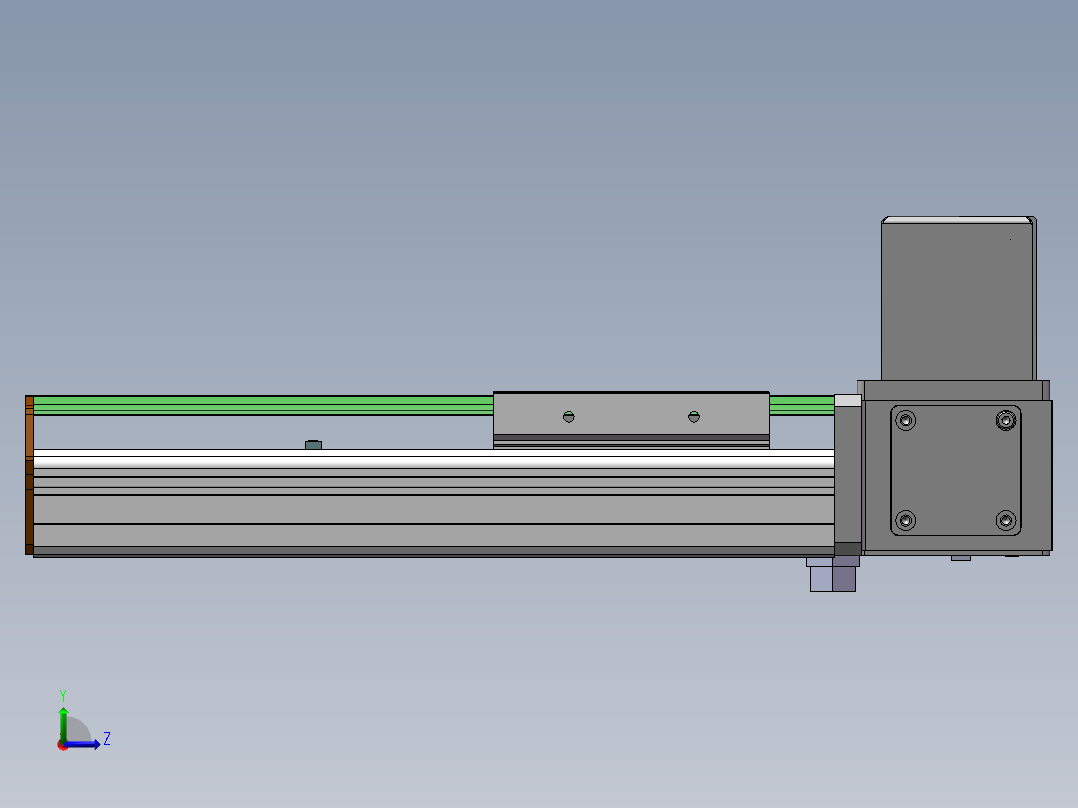 MTB同步带半封闭MTB10-LU-200W左视图