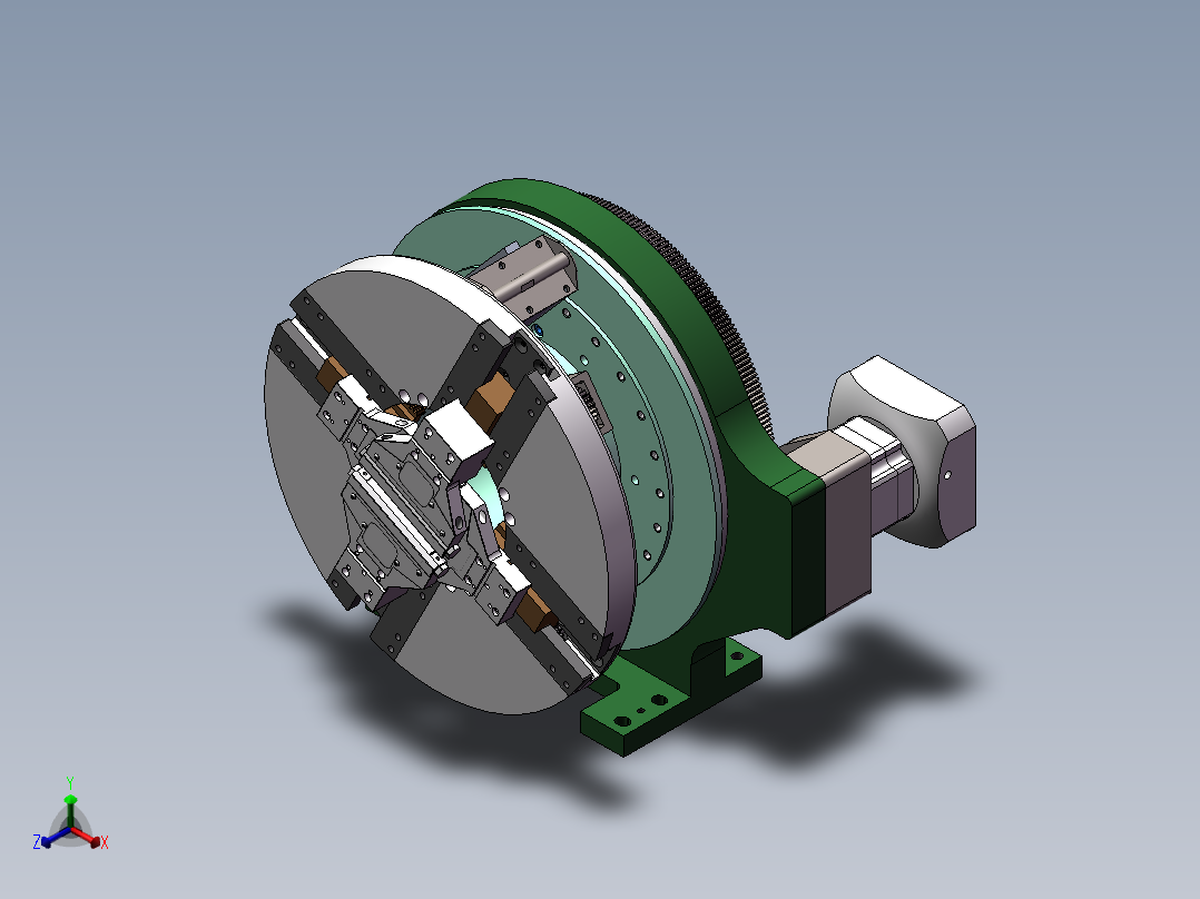 X2503 220MM激光切管机前卡盘50正等轴测图