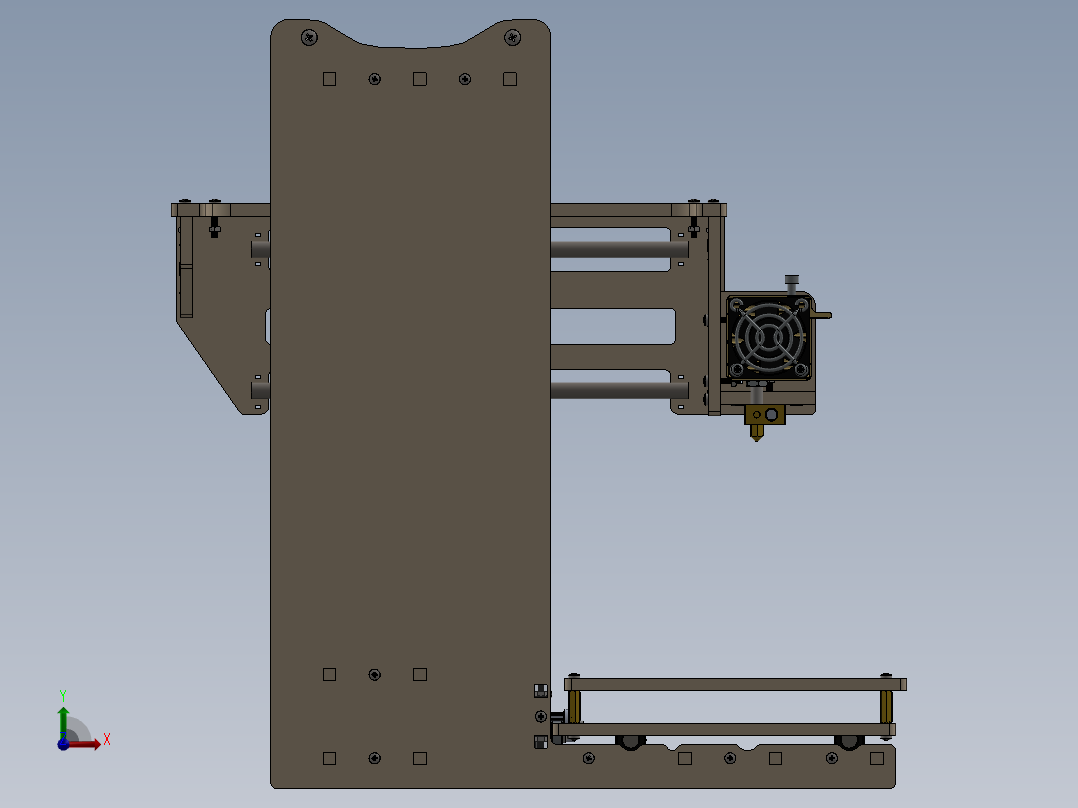激光下料拼图机械设备SOLIDWORKS 2014, STEP _ IGES, STL前视图