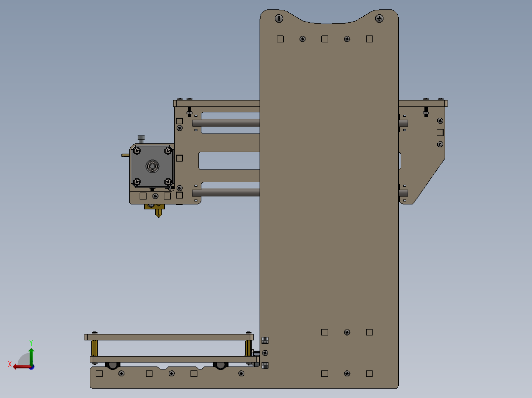 激光下料拼图机械设备SOLIDWORKS 2014, STEP _ IGES, STL后视图