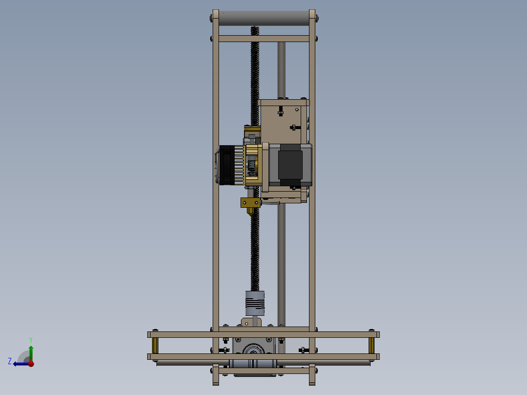 激光下料拼图机械设备SOLIDWORKS 2014, STEP _ IGES, STL右视图