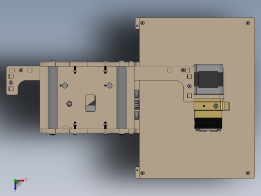 激光下料拼图机械设备SOLIDWORKS 2014, STEP _ IGES, STL俯视缩略图