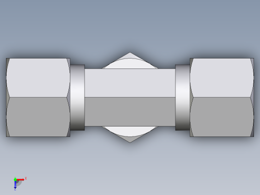 卡套式工业通用硬管接头EO_Assembled_adjustable_standpipe_branch_tee_EVT10LM71俯视缩略图