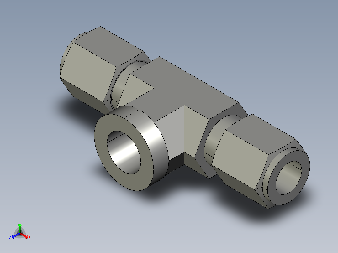 卡套式工业通用硬管接头6_obu-s正等轴测图