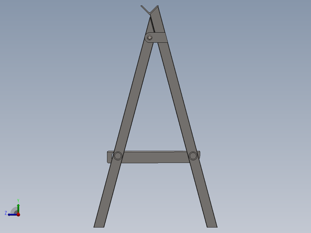 折叠式工作台右视图