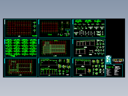 钢混结构东风4S店钢结构部分施工图