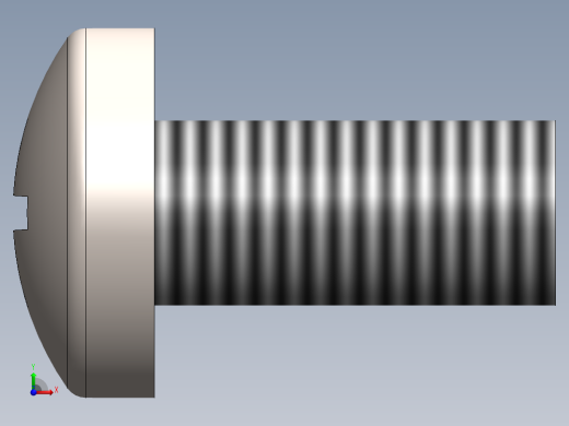螺丝 M6 十字盘头-M6x13 Screw head.SLDPRT前视缩略图