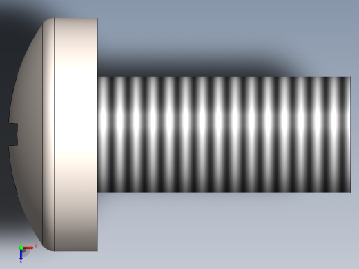 螺丝 M6 十字盘头-M6x13 Screw head.SLDPRT俯视缩略图