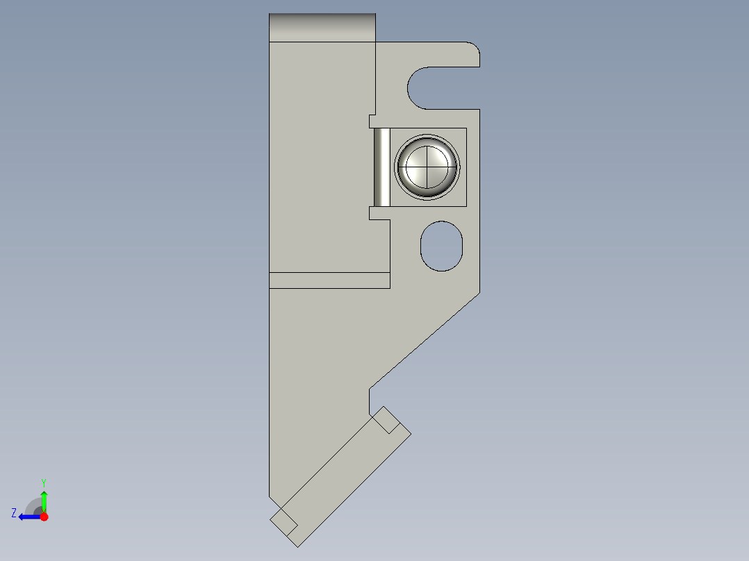 基恩士LV-F1-1R_kc图纸模型右视图