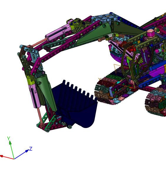 电动大号工程系列挖掘机积木玩具