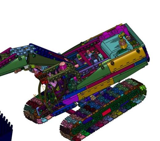 电动大号工程系列挖掘机积木玩具缩略图