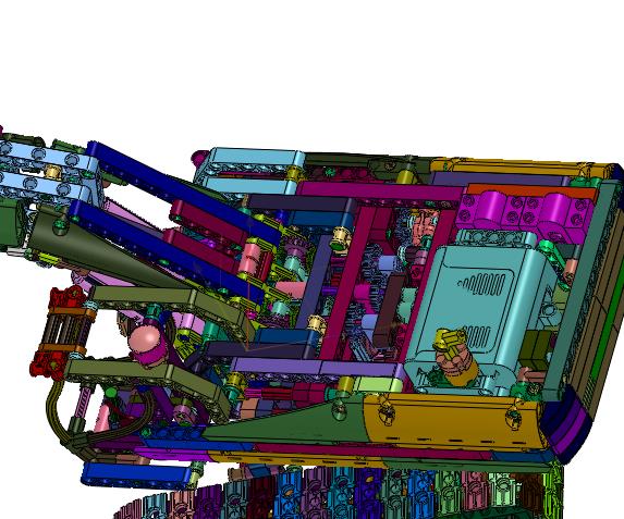 电动大号工程系列挖掘机积木玩具