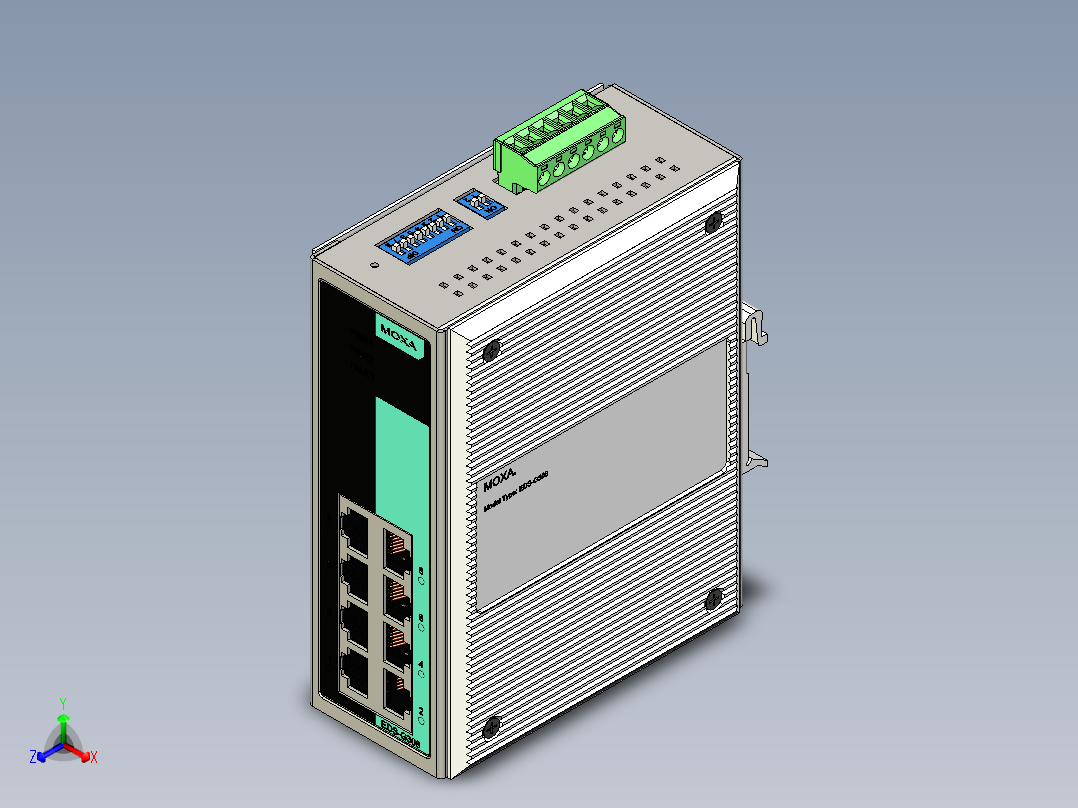 全千兆位非托管以太网交换机正等轴测图