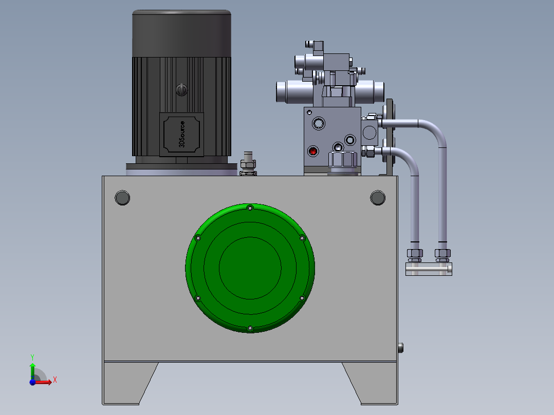 组装机液压站前视图