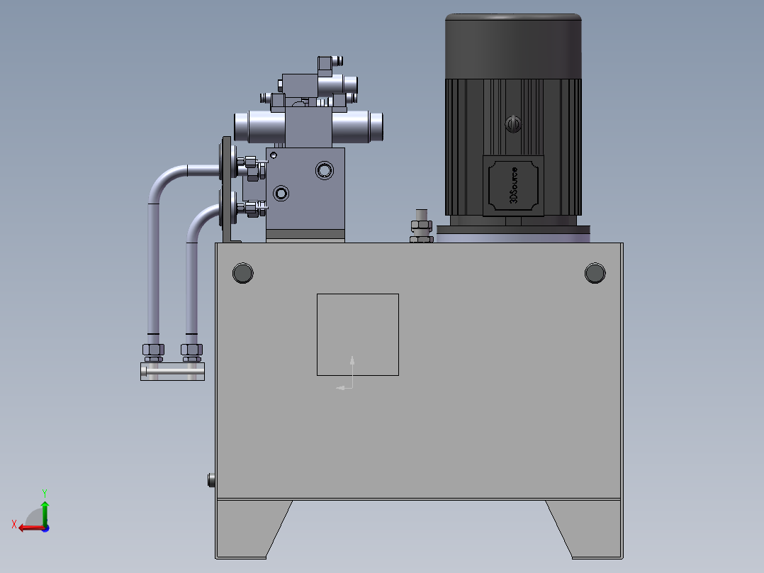 组装机液压站后视图