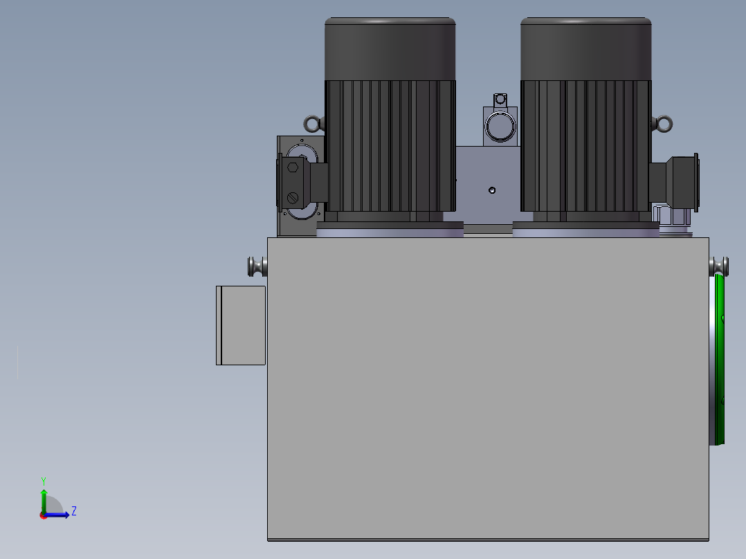 组装机液压站左视图