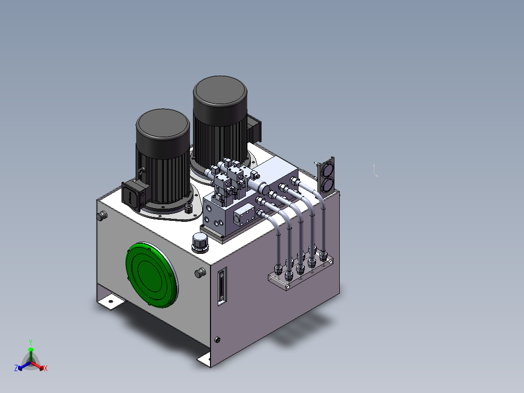 组装机液压站正等轴测图