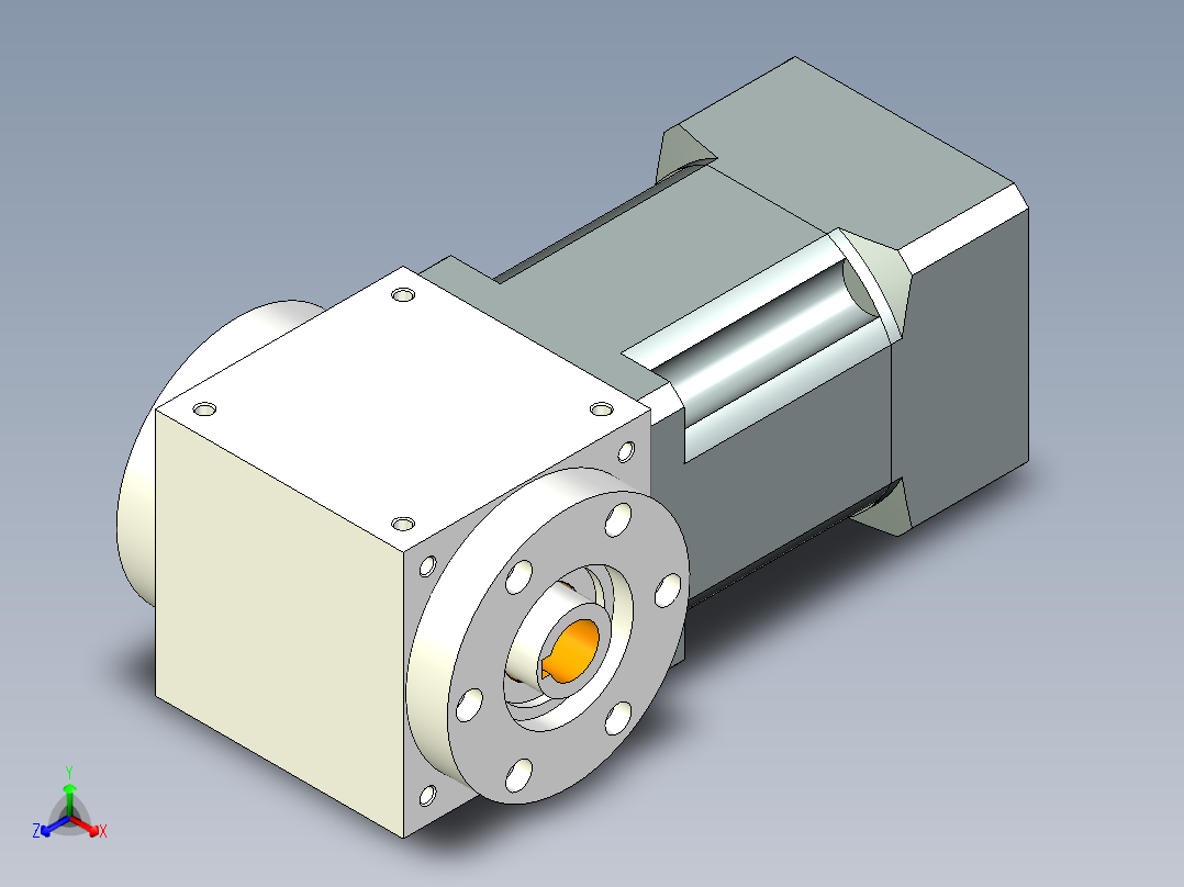换向器PW90双孔 PLX90-L2 19-70-90-M6.stp主视图
