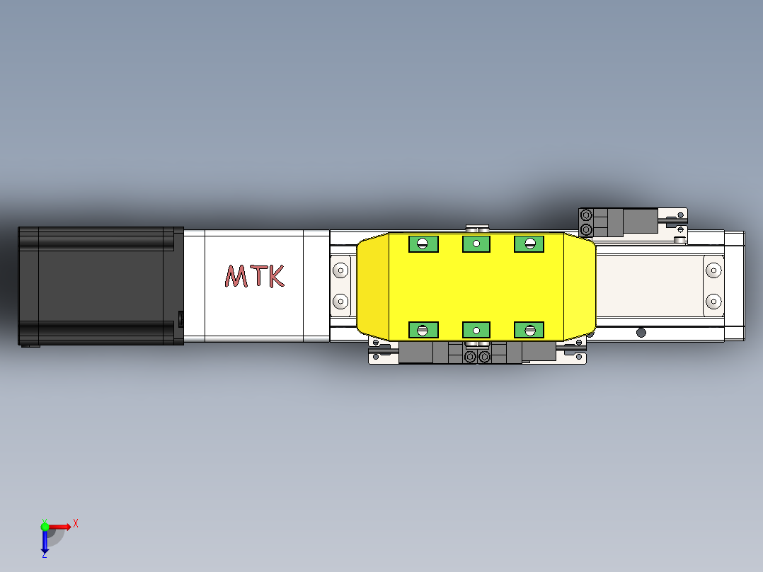 GTH内嵌丝杆全封闭GTH5-57步进俯视图