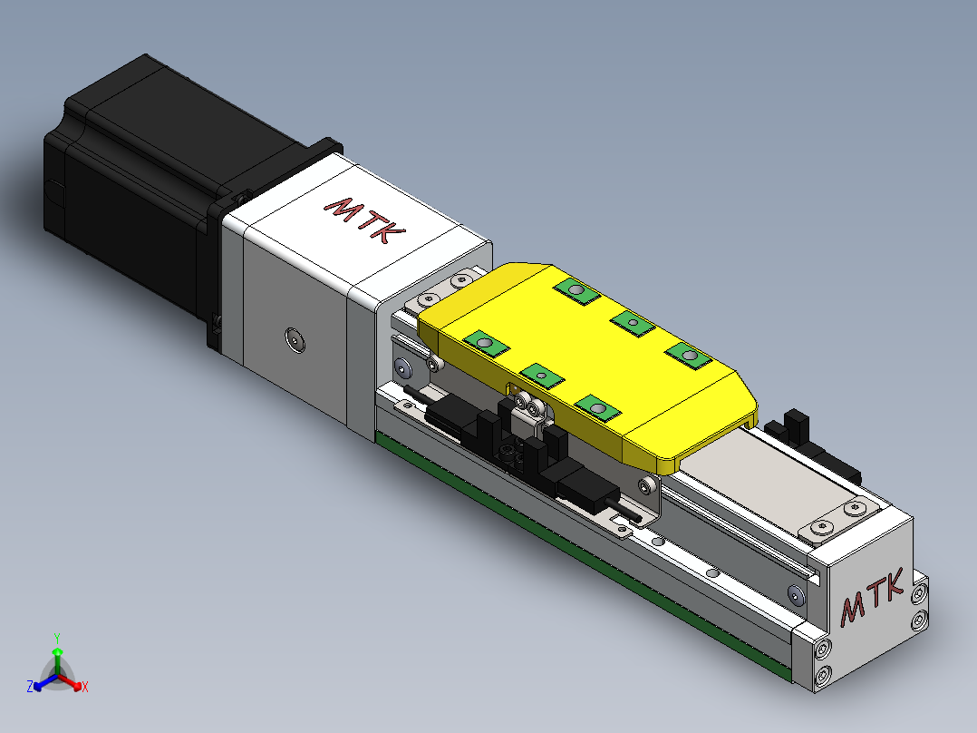 GTH内嵌丝杆全封闭GTH5-57步进正等轴测图