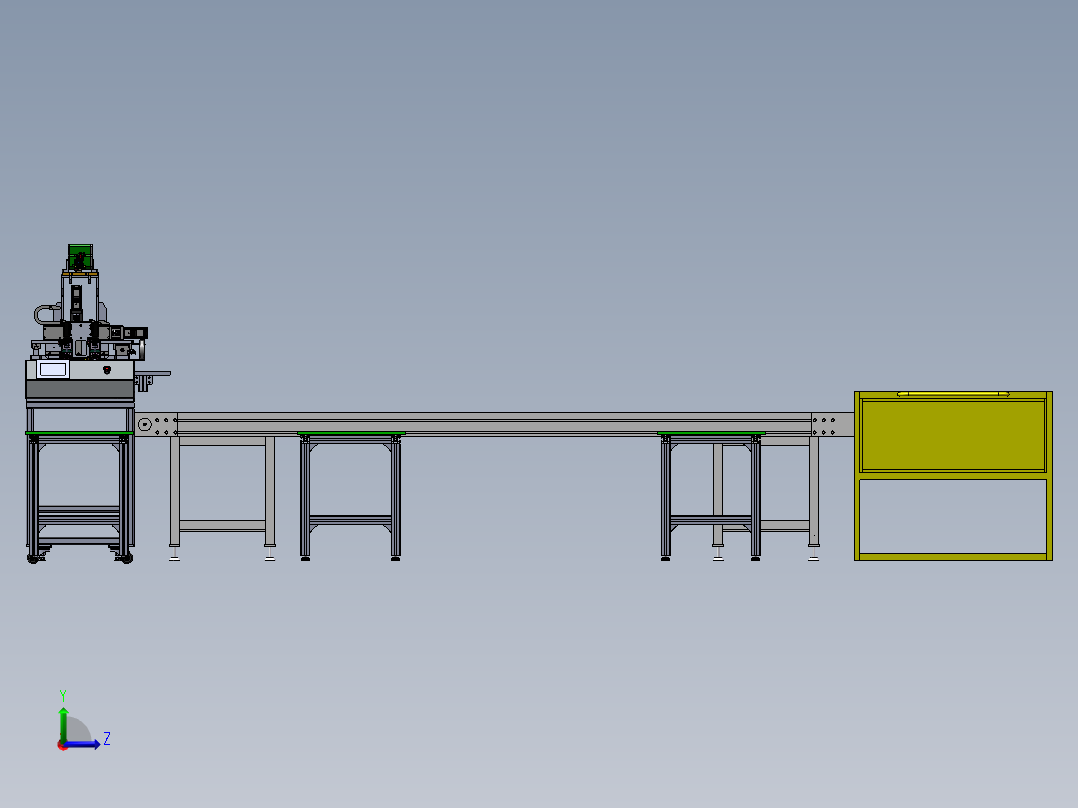 注塑车间塑胶件自动攻牙生产线左视图