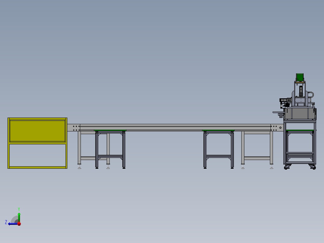 注塑车间塑胶件自动攻牙生产线右视图