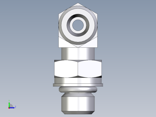 卡套式工业通用硬管接头EO_Adjustable_locknut_branch_tee_TEE06SMOROMDCF左视缩略图