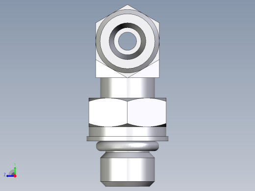 卡套式工业通用硬管接头EO_Adjustable_locknut_branch_tee_TEE06SMOROMDCF右视缩略图