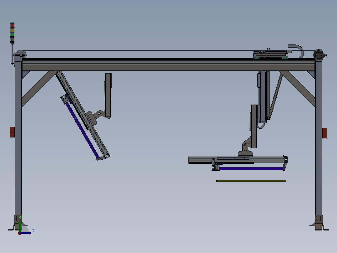 大尺寸显示器立直机左视图