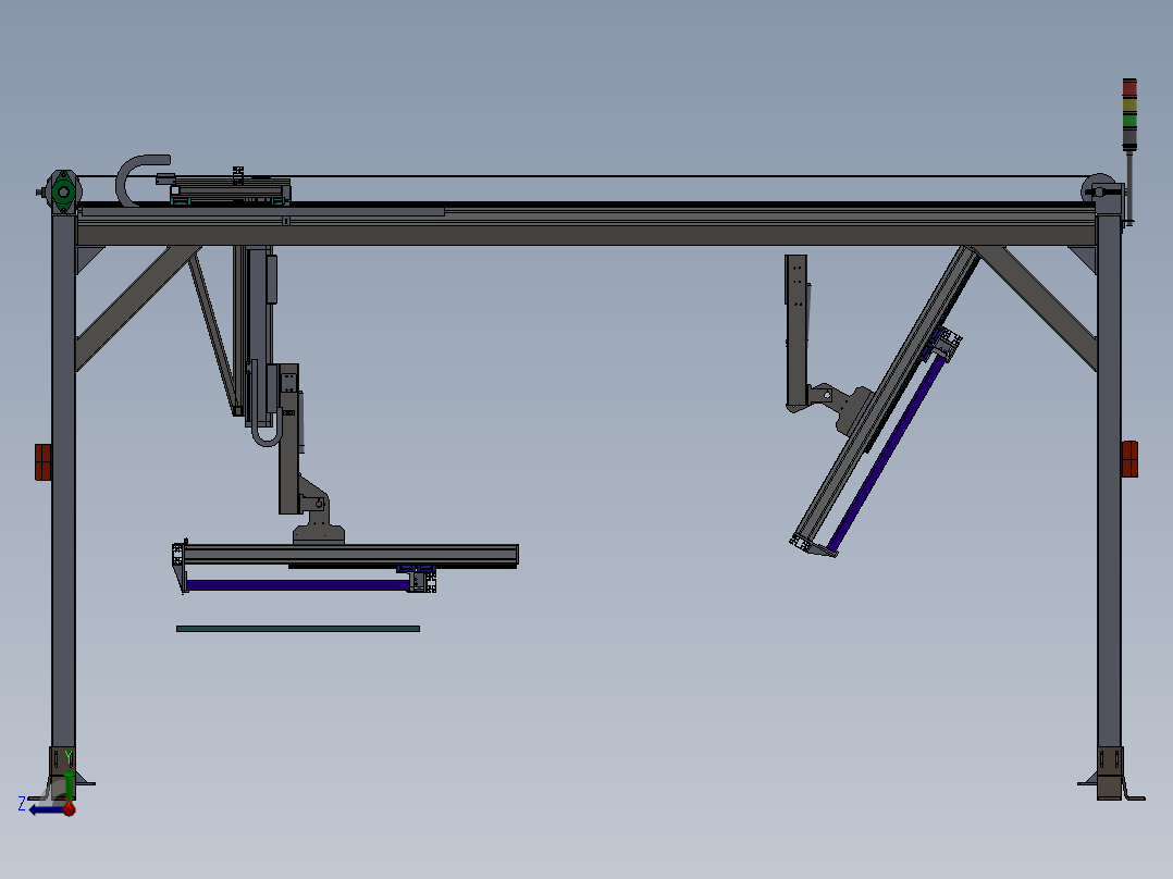 大尺寸显示器立直机右视图