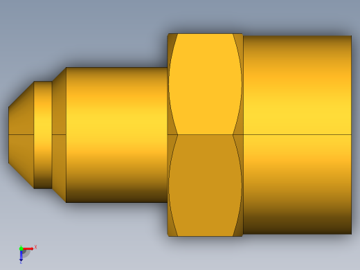 扩口式工业通用硬管接头Female Connector 46F-3-2俯视缩略图