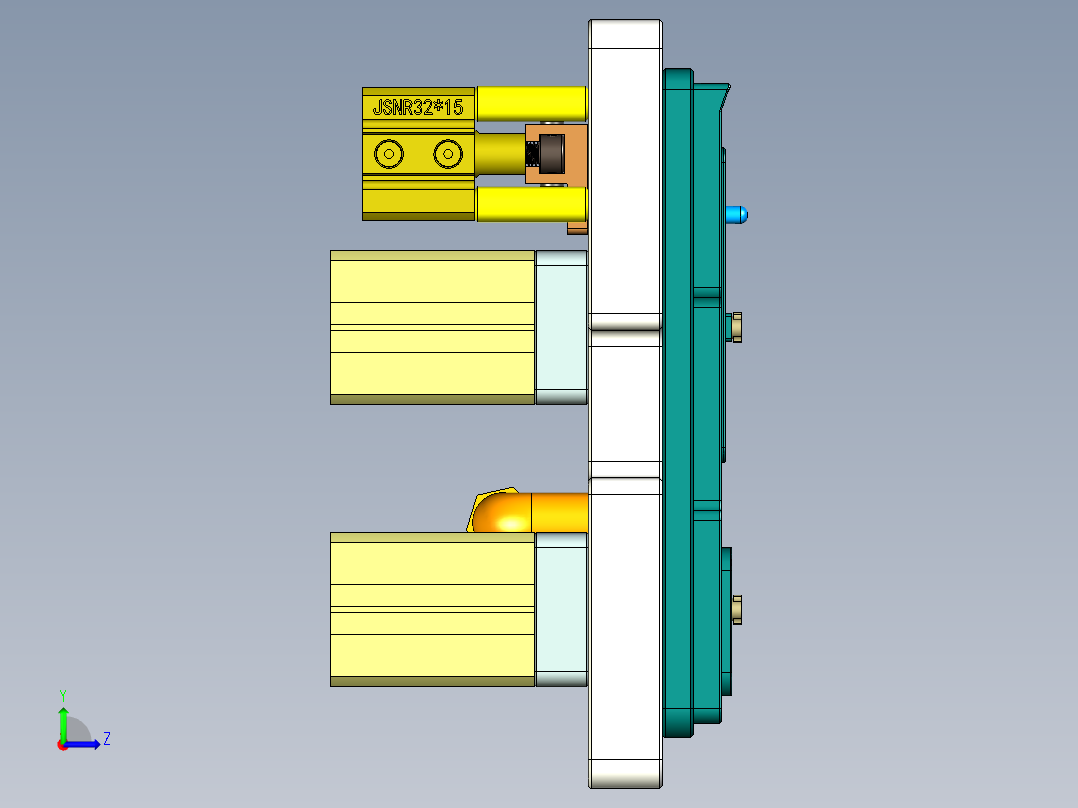 CS19-C-CNC4-180801笔记本CNC工装夹具三维模型左视图