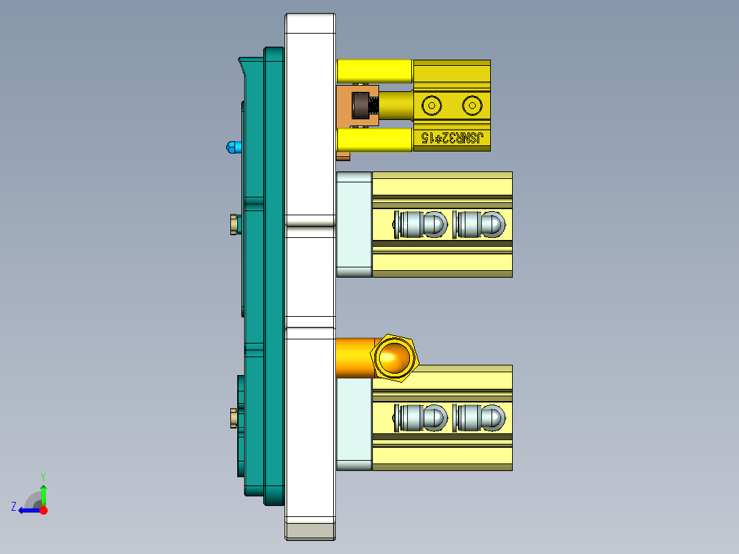 CS19-C-CNC4-180801笔记本CNC工装夹具三维模型右视图