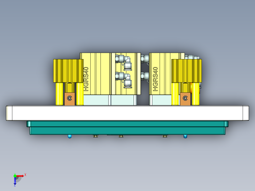 CS19-C-CNC4-180801笔记本CNC工装夹具三维模型俯视图
