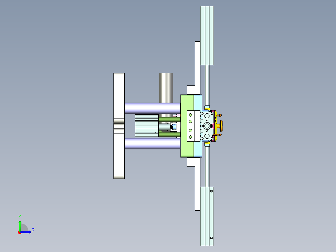 X3-B-CNC6笔记本CNC工装夹具三维模型-1008左视图