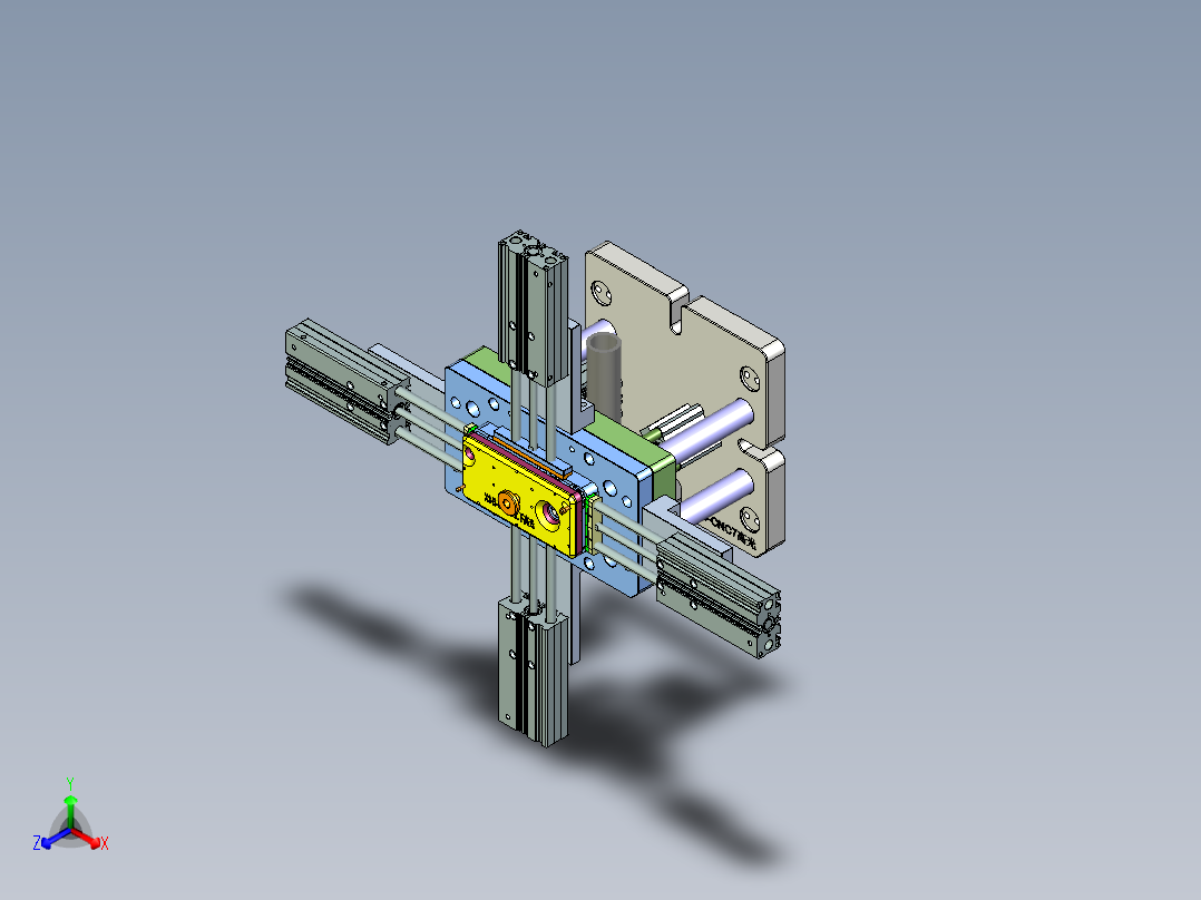 X3-B-CNC6笔记本CNC工装夹具三维模型-1008正等轴测图
