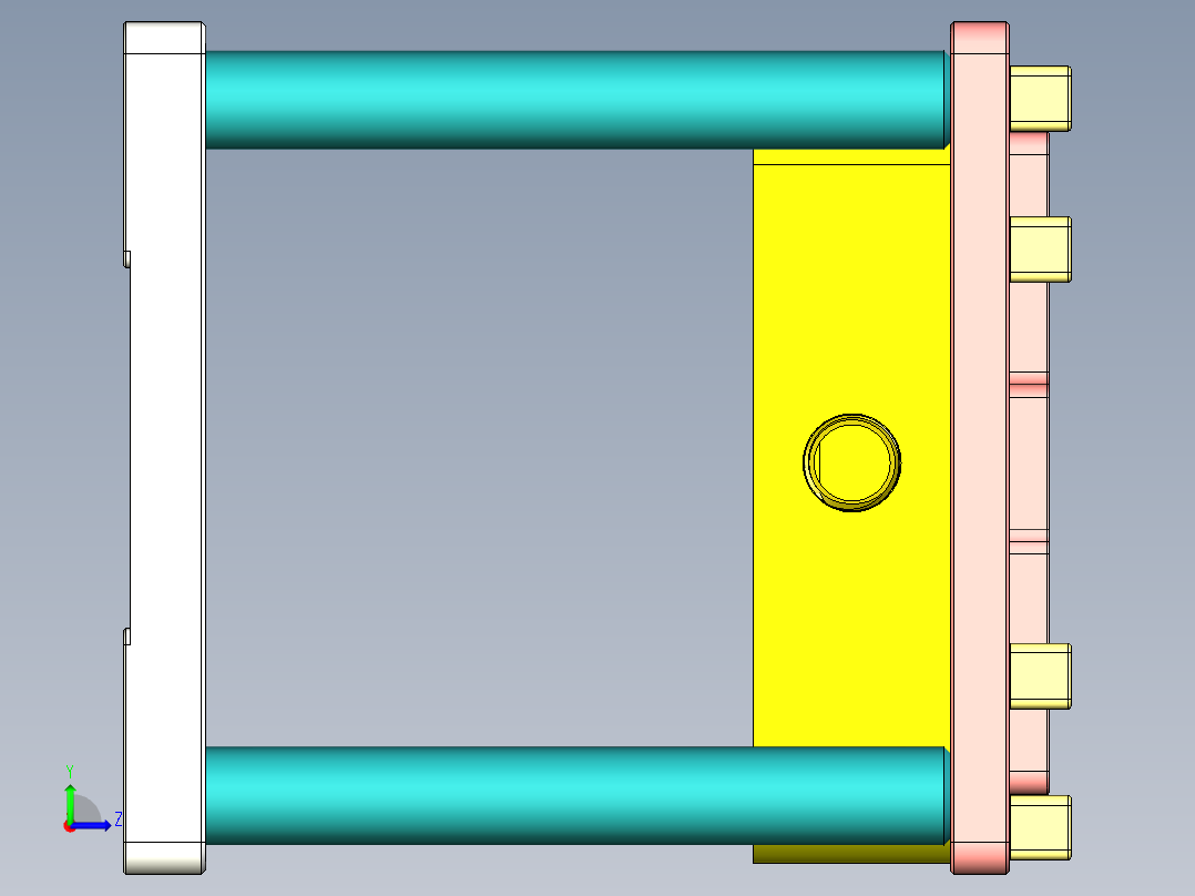 T305-CNC3-笔记本CNC工装夹具三维模型0621左视图