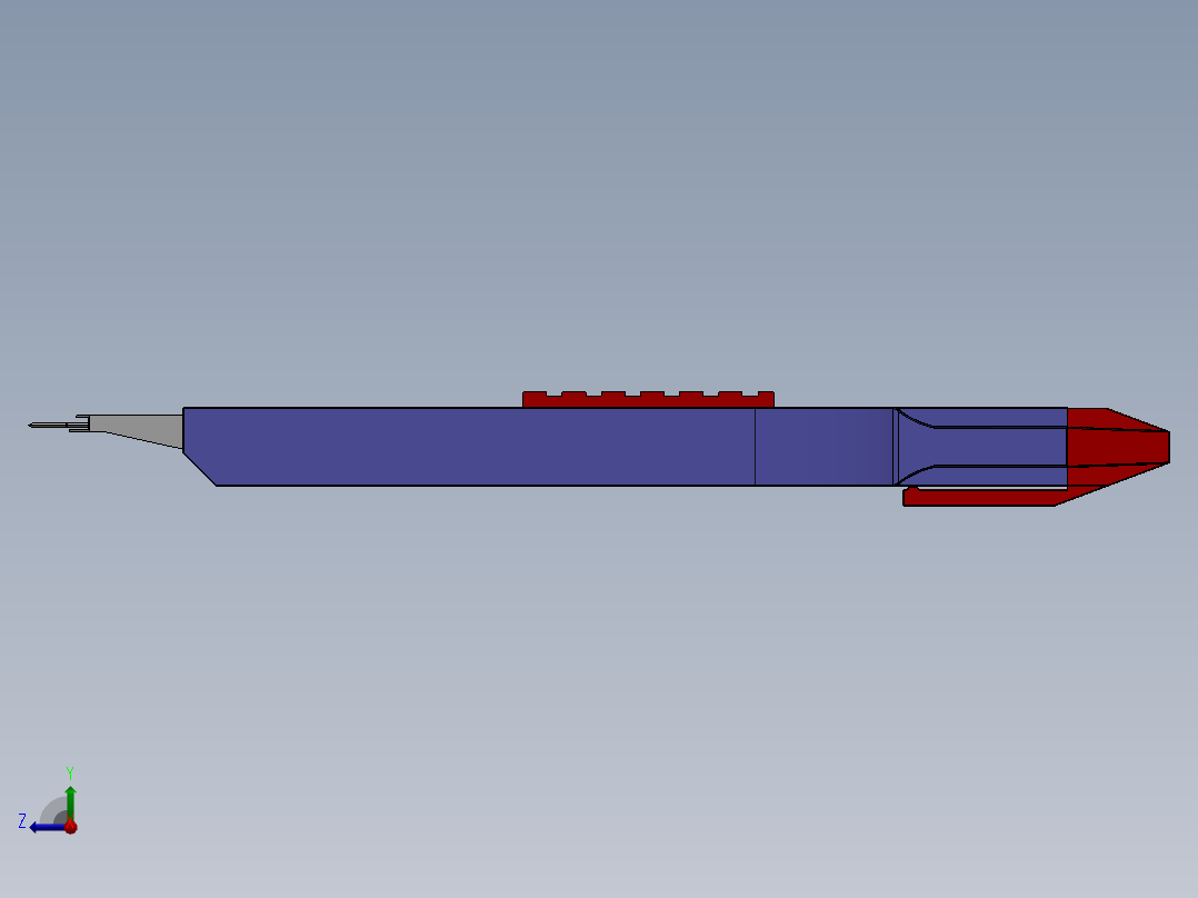 美工刀开箱刀右视图