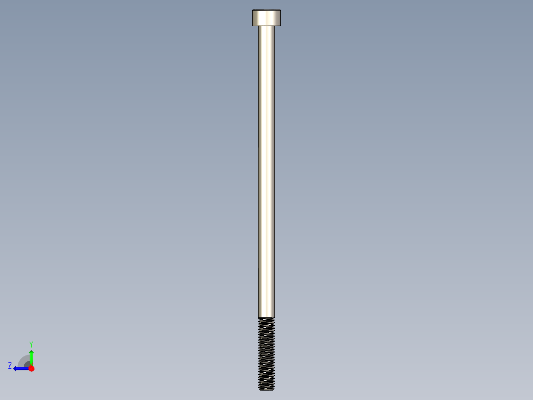 Screw_DIN_912_M5x110_A2.STEP公制内六角螺钉右视图