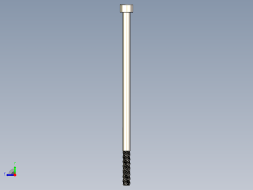 Screw_DIN_912_M5x110_A2.STEP公制内六角螺钉右视缩略图