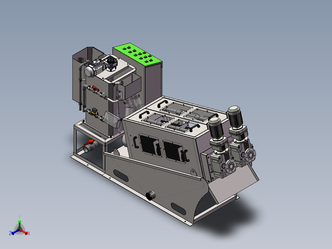 叠螺机202（ID1905812）正等轴测图
