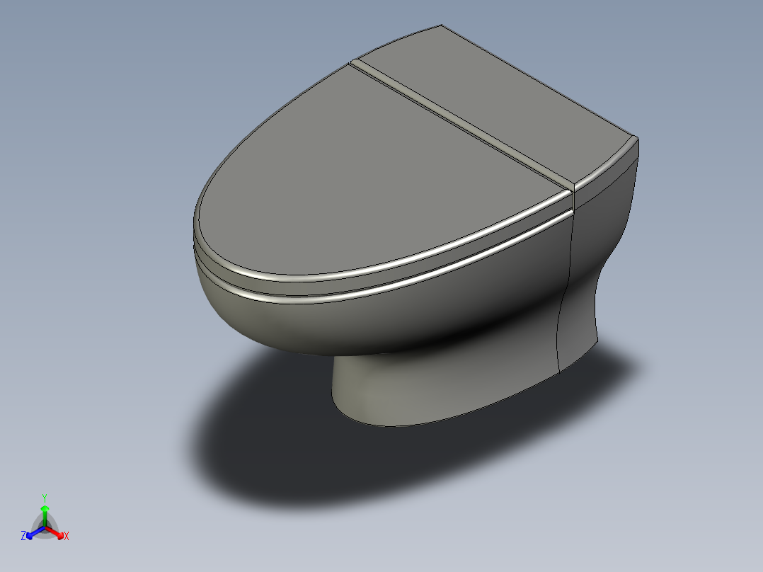马桶(8)正等轴测图